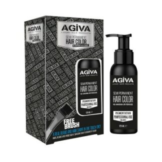 Agiva Semi Permanent Hair Color Black 125ml