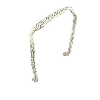 Diadema Zazzy Bandz Forrada Plateada Y Blanca Estilo Zebra