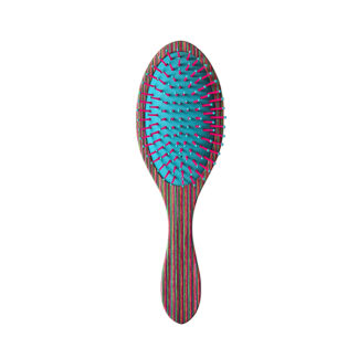 Cepillo Striped Wood Purple Ovalado Bifull