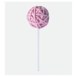 Piruleta Lollipop Round Color Pink Silver