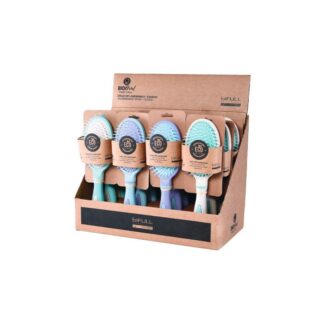 Bio Oval Pastel Colour Expositor Cepillos 100% Biodegradables Fibra De Trigo (Pack 12 Unds)
