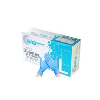 GUANTE EXAMEN SUPREME NITRILO AZUL 100 UNI S-M-L