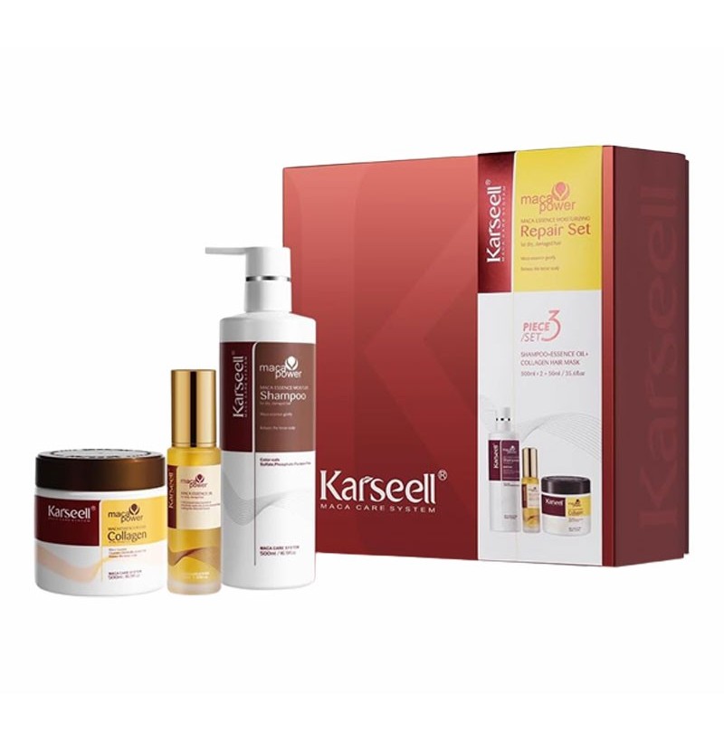 Karseell pack champú+aceite de argán+mascarilla colágeno