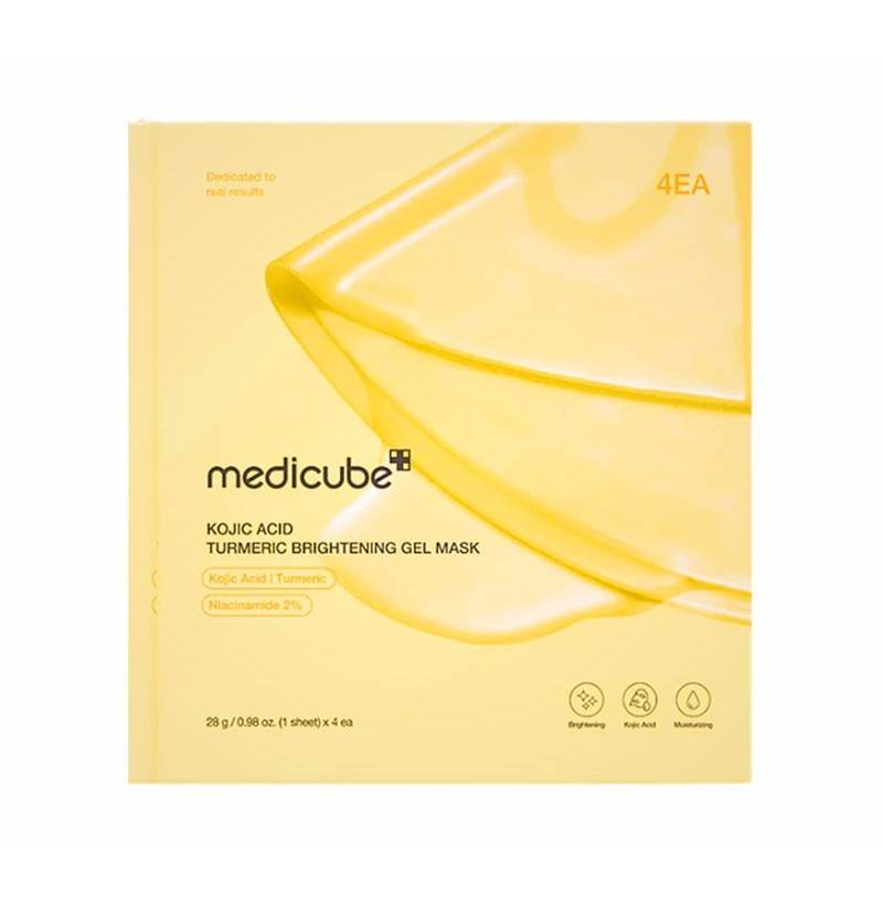 Medicube kojic acid turmeric brightening gel mask 4uds
