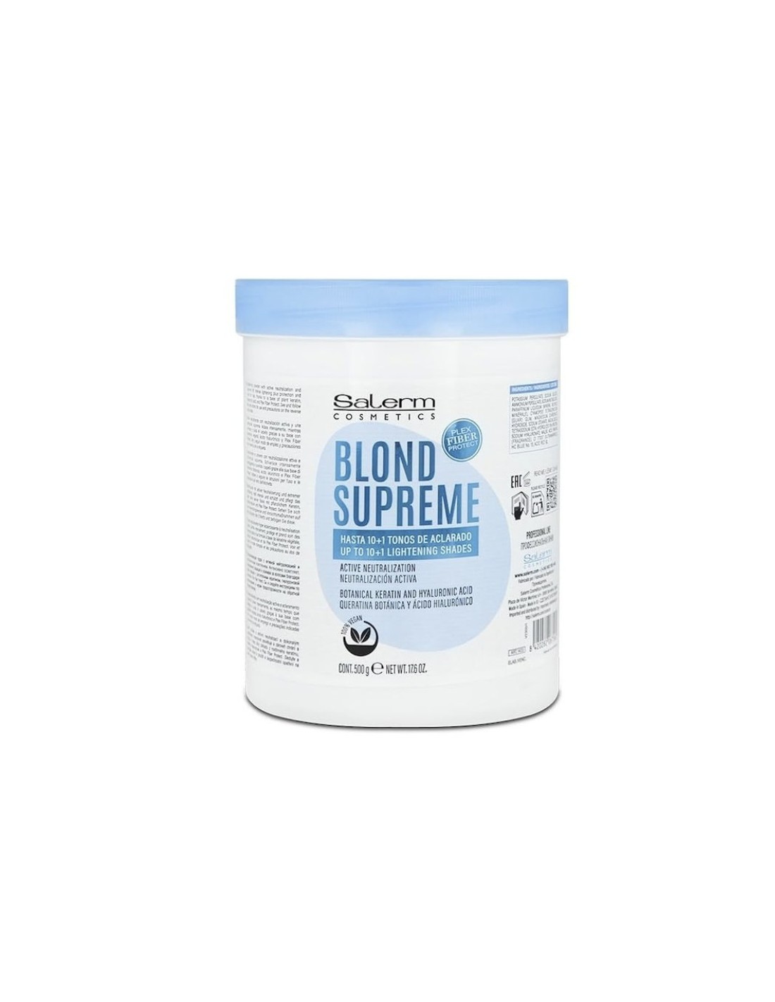 Salerm blond supreme decoloración vegana hasta 10+1 tonos 500g